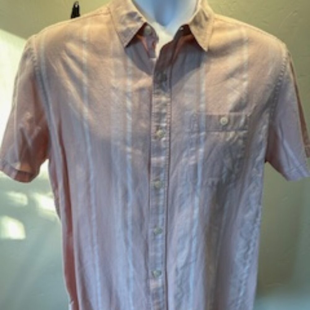 Vissla Pale Pink Stripe SS Dress Shirt